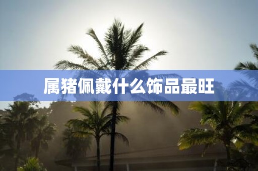属猪佩戴什么饰品最旺