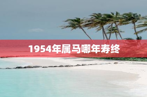 1954年属马哪年寿终