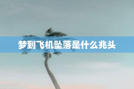 梦到飞机坠落是什么兆头