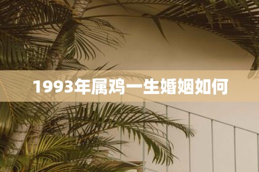 1993年属鸡一生婚姻如何