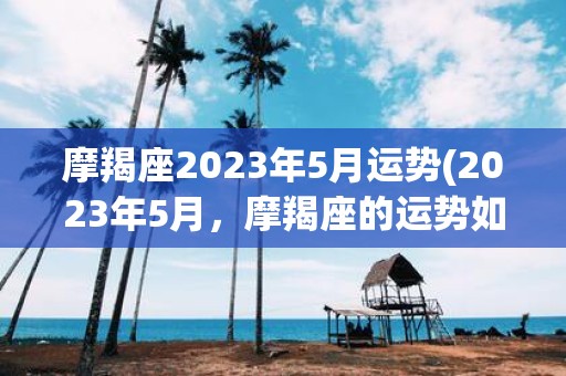 摩羯座2023年5月运势(2023年5月，摩羯座的运势如何？)