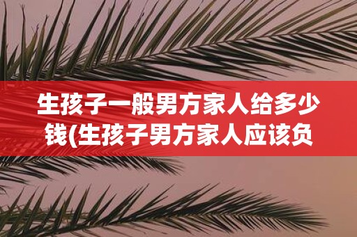 生孩子一般男方家人给多少钱(生孩子男方家人应该负担多少费用？)