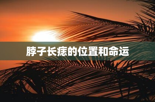 脖子长痣的位置和命运