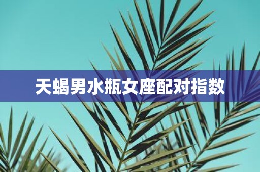 天蝎男水瓶女座配对指数