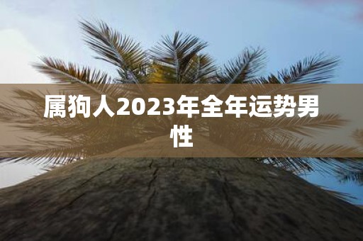 属狗人2025年全年运势男性