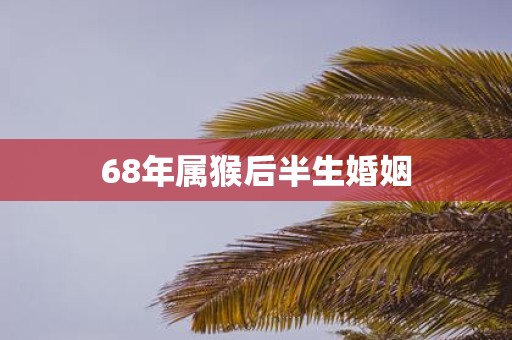 68年属猴后半生婚姻