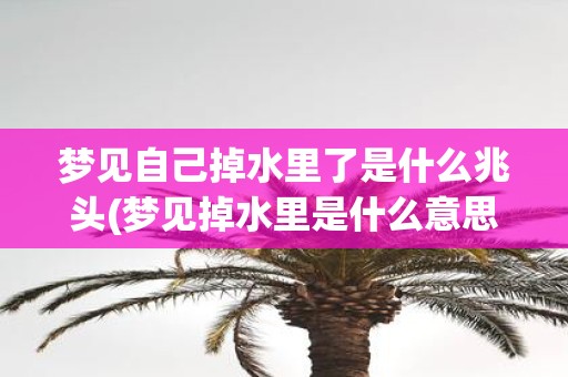 梦见自己掉水里了是什么兆头(梦见掉水里是什么意思？)