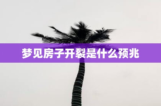 梦见房子开裂是什么预兆