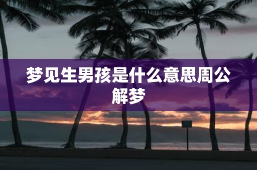 梦见生男孩是什么意思周公解梦