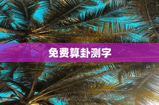 免费算卦测字