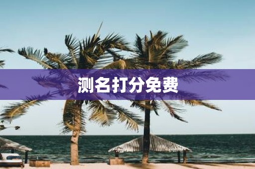 测名打分免费