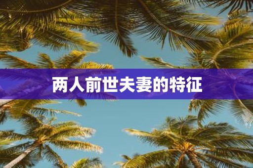 两人前世夫妻的特征
