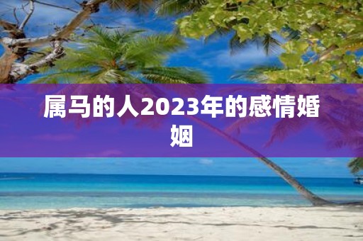 属马的人2025年的感情婚姻