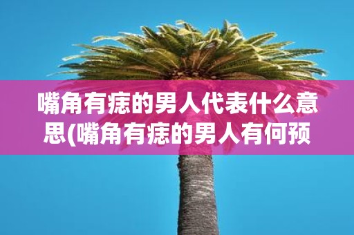 嘴角有痣的男人代表什么意思(嘴角有痣的男人有何预示意义？)