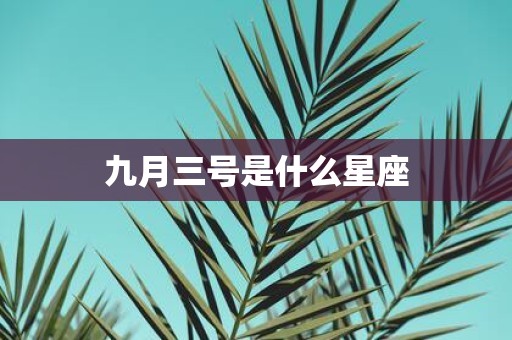 九月三号是什么星座