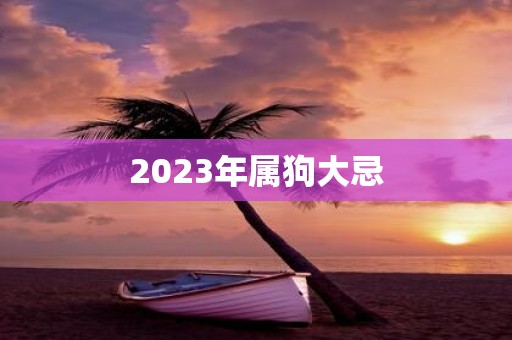 2025年属狗大忌
