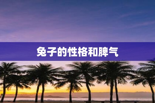 兔子的性格和脾气