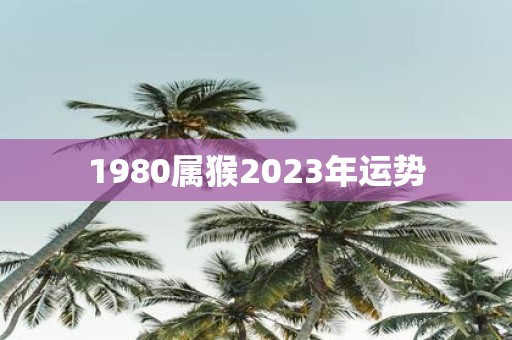 1980属猴2025年运势