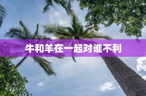 牛和羊在一起对谁不利