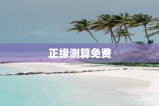 正缘测算免费