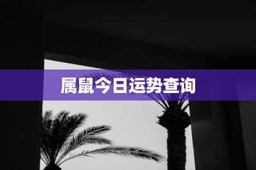 属鼠今日运势查询