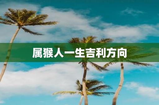 属猴人一生吉利方向