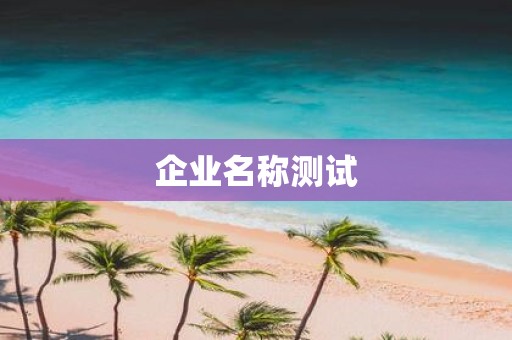 企业名称测试