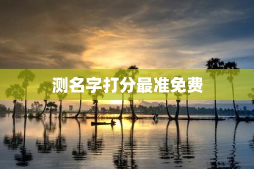 测名字打分最准免费