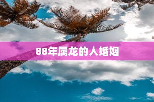 88年属龙的人婚姻