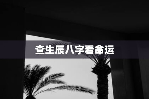 查生辰八字看命运