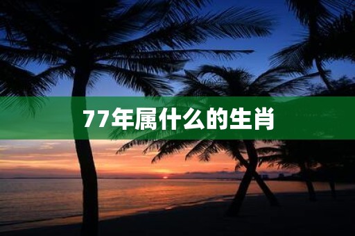 77年属什么的生肖