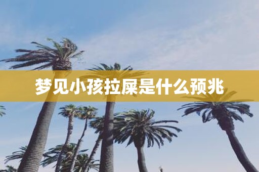 梦见小孩拉屎是什么预兆