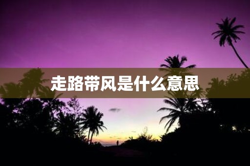 走路带风是什么意思