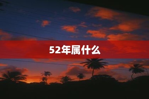 52年属什么