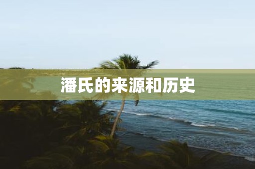 潘氏的来源和历史
