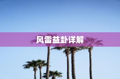 风雷益卦详解