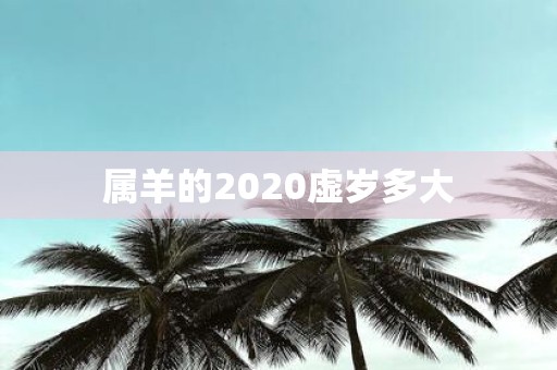 属羊的2020虚岁多大