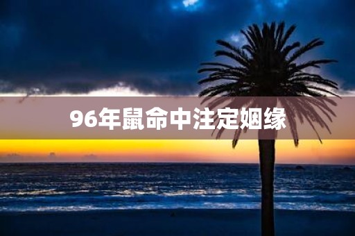 96年鼠命中注定姻缘