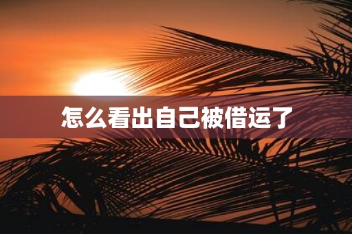 怎么看出自己被借运了