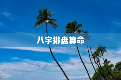 八字排盘算命