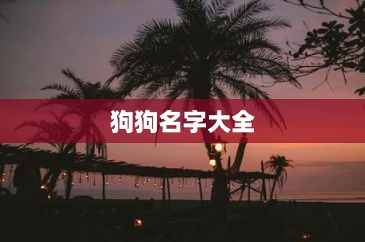 狗狗名字大全
