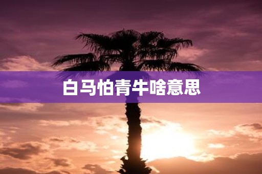 白马怕青牛啥意思