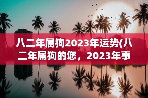 八二年属狗2025年运势(八二年属狗的您，2025年事业能否顺遂发展？)