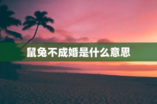 鼠兔不成婚是什么意思