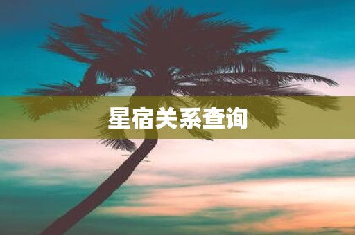 星宿关系查询