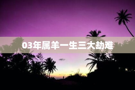 03年属羊一生三大劫难