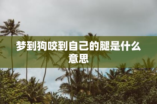 梦到狗咬到自己的腿是什么意思