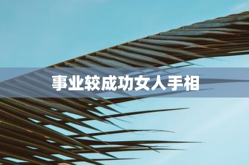 事业较成功女人手相