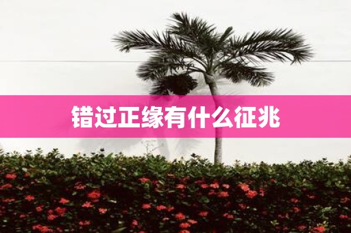 错过正缘有什么征兆