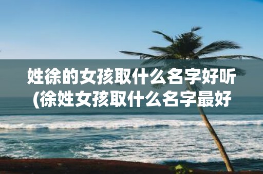 姓徐的女孩取什么名字好听(徐姓女孩取什么名字最好听？)